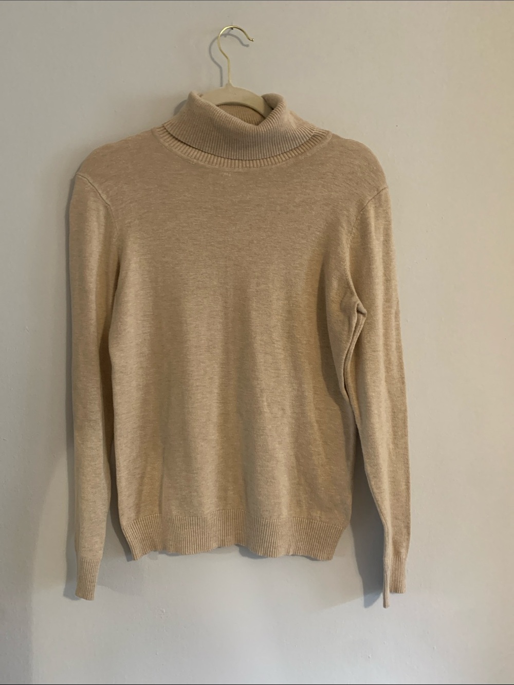 CALVIN KLEIN Beige Turtleneck Sweater